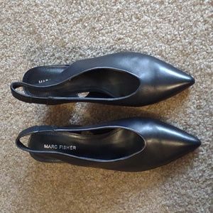 Marc Fisher Black Slingback Heels